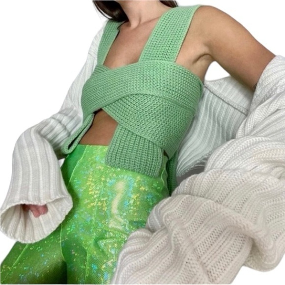 Simonett Nanu Green Knit Top